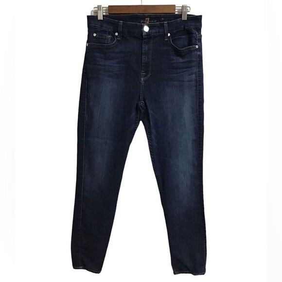 7 For All Mankind Skinny Leg Jeans Size 32 - Picture 1 of 11